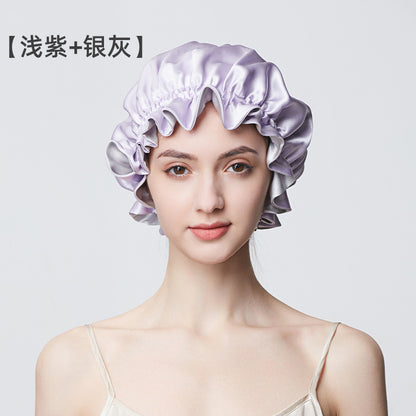 19 Momme Mulberry Silk Hair Bonnet, Soft Anti-Frizz Sleep Cap for Women
