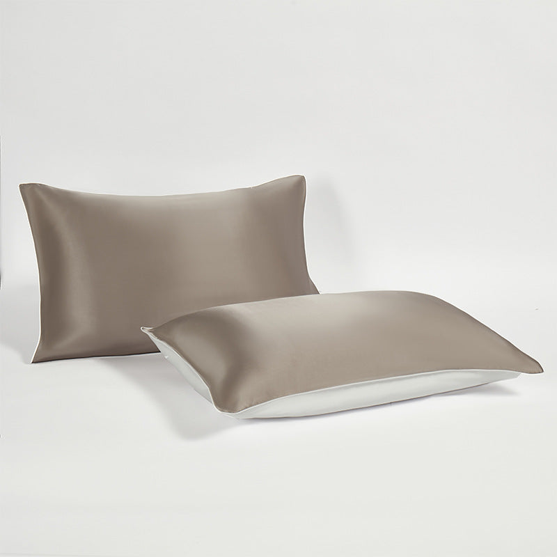 2-Pack Mulberry Silk Pillowcases, Solid Color Soft Silk Pillow Covers for Bedroom