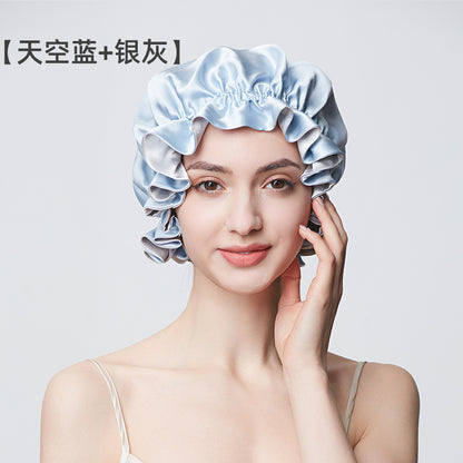 19 Momme Mulberry Silk Hair Bonnet, Soft Anti-Frizz Sleep Cap for Women