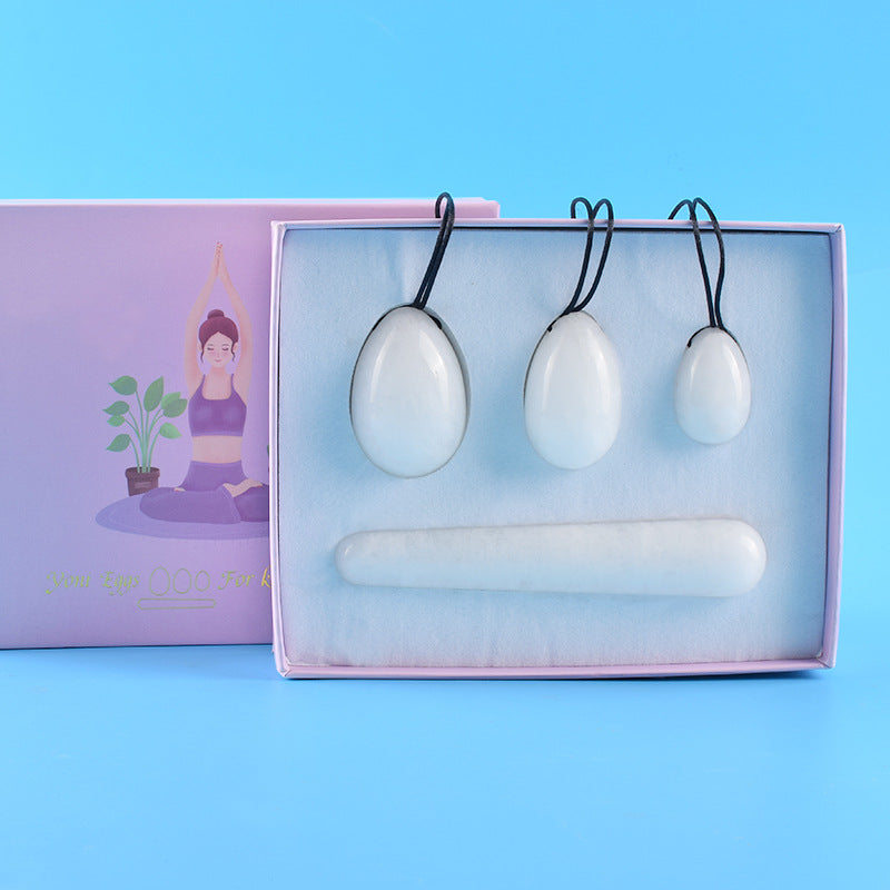 Grade A Natural White Jade Kegel Eggs -天然A级白玉凯格尔锻炼球