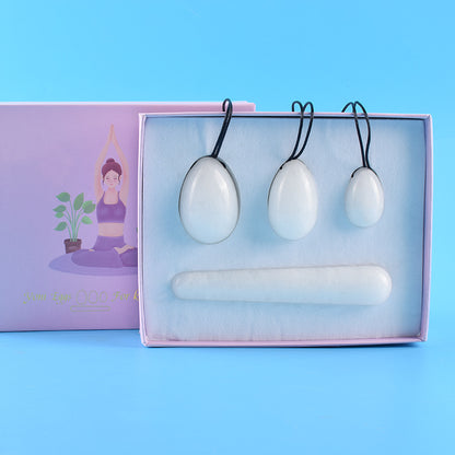 Grade A Natural White Jade Kegel Eggs -天然A级白玉凯格尔锻炼球