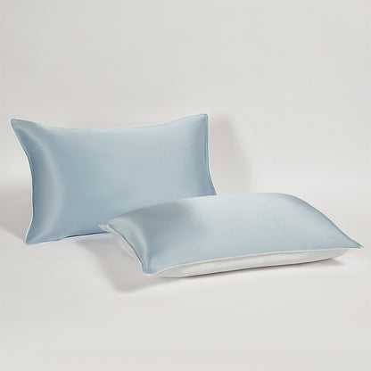 2-Pack Mulberry Silk Pillowcases, Solid Color Soft Silk Pillow Covers for Bedroom