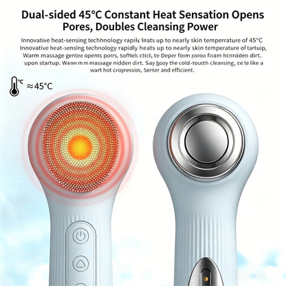 Waterproof Electric Silicone Heating Facial Cleanser -防水电动恒温加热硅胶脸部清洁刷