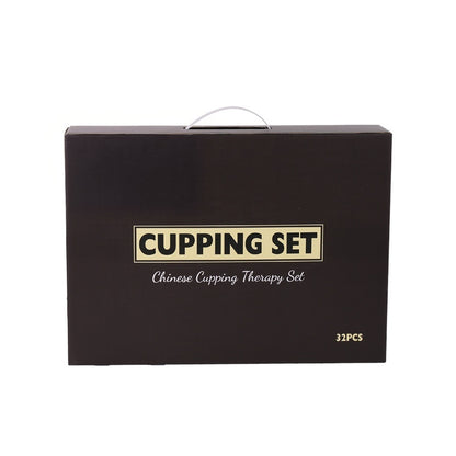 Thicken PS Material Cupping with Pump and Magnets - 礼盒加厚真空抽气式带磁拔罐