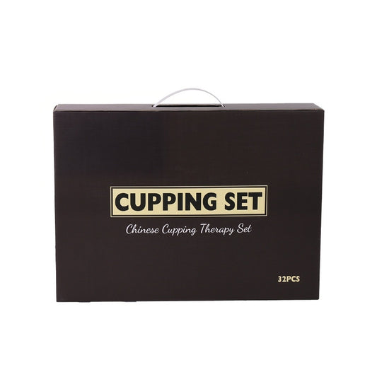 Thicken PS Material Cupping with Pump and Magnets - 礼盒加厚真空抽气式带磁拔罐