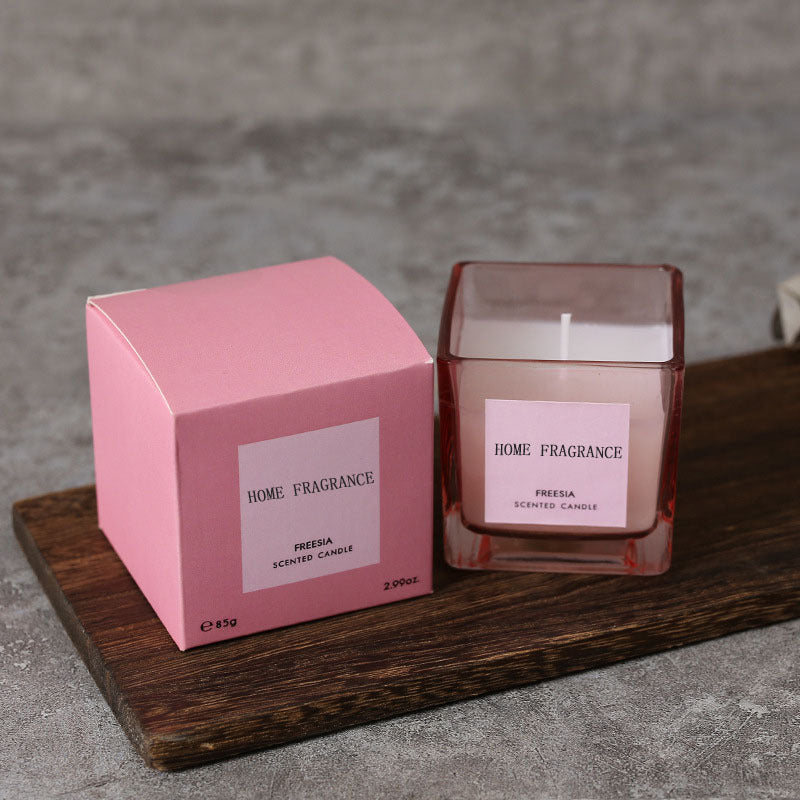 Four-color Square Scented Candle Gift Set, Soy Wax Pour Candle