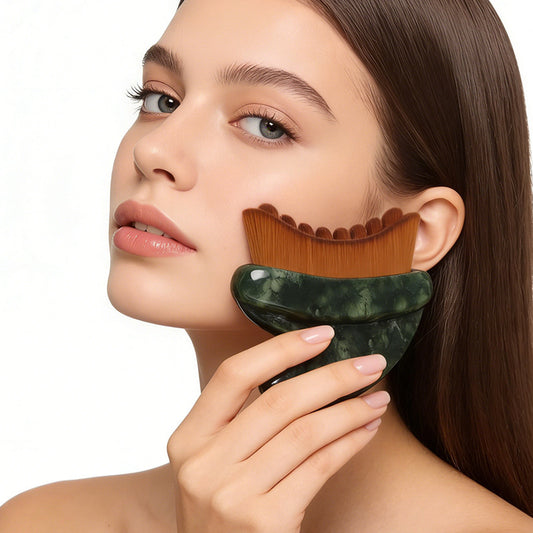Jade Gua Sha Lymphatic Contour Face Brush -玉石刮痧淋巴面部塑性刷