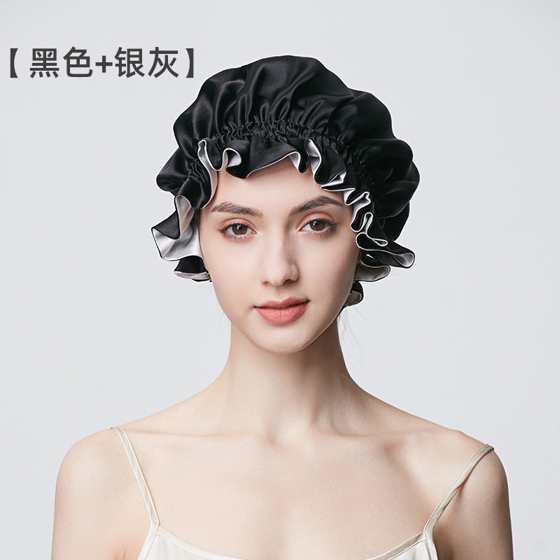 19 Momme Mulberry Silk Hair Bonnet, Soft Anti-Frizz Sleep Cap for Women