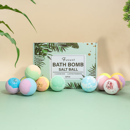 60g Bath Bombs Gift Set, 12 Pieces Natural Bubble Bath Fizzers for Spa Relaxation