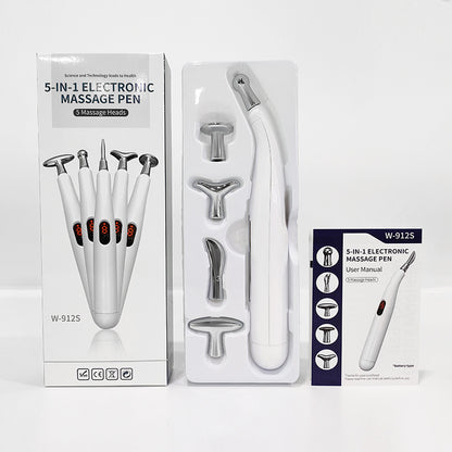 5-1 Auto-Sensing Electric Pulse Acupuncture Pen  -5个可换头自动寻穴电子针灸按摩笔