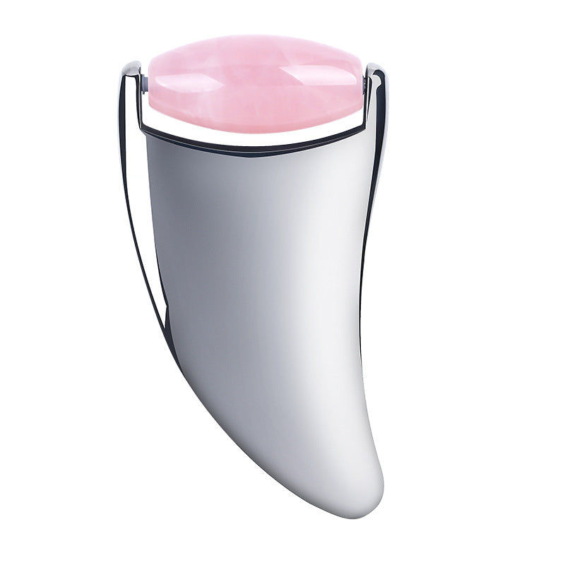 2-in-1 Jade Roller Steel Gua Sha Dual-purpose Facial Massage Beauty Tool