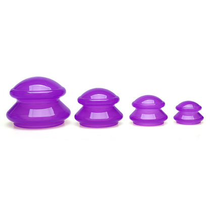 Food Grade Transparent Silicone Cupping Set (4 Cups) -食品级硅胶透明拔罐 (4件套)