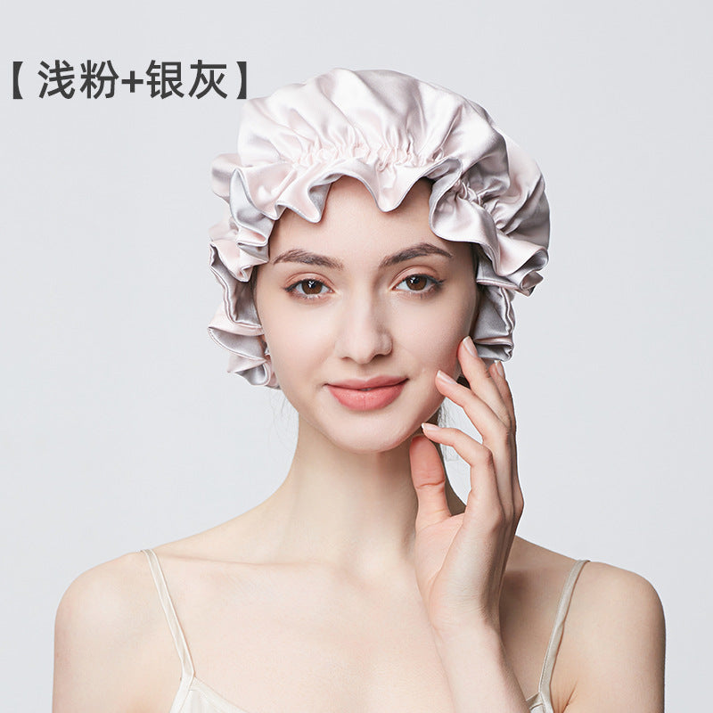 19 Momme Mulberry Silk Hair Bonnet, Soft Anti-Frizz Sleep Cap for Women