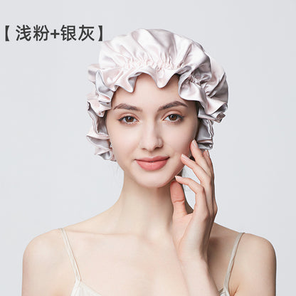 19 Momme Mulberry Silk Hair Bonnet, Soft Anti-Frizz Sleep Cap for Women