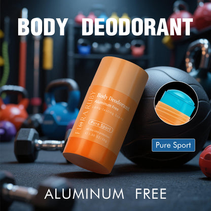 Portable Solid Deodorant Stick, Aluminum-Free, Long Lasting & No Residue