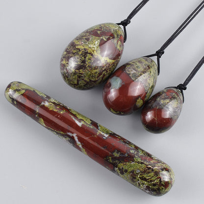 Grade A Natural Dragon Blood Jasper Kegel Eggs -天然A级龙血石凯格尔锻炼球