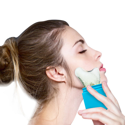 Portable Silicone Ice Facial Roller for Skin Cooling Massage -便携硅胶脸部冷敷冰格