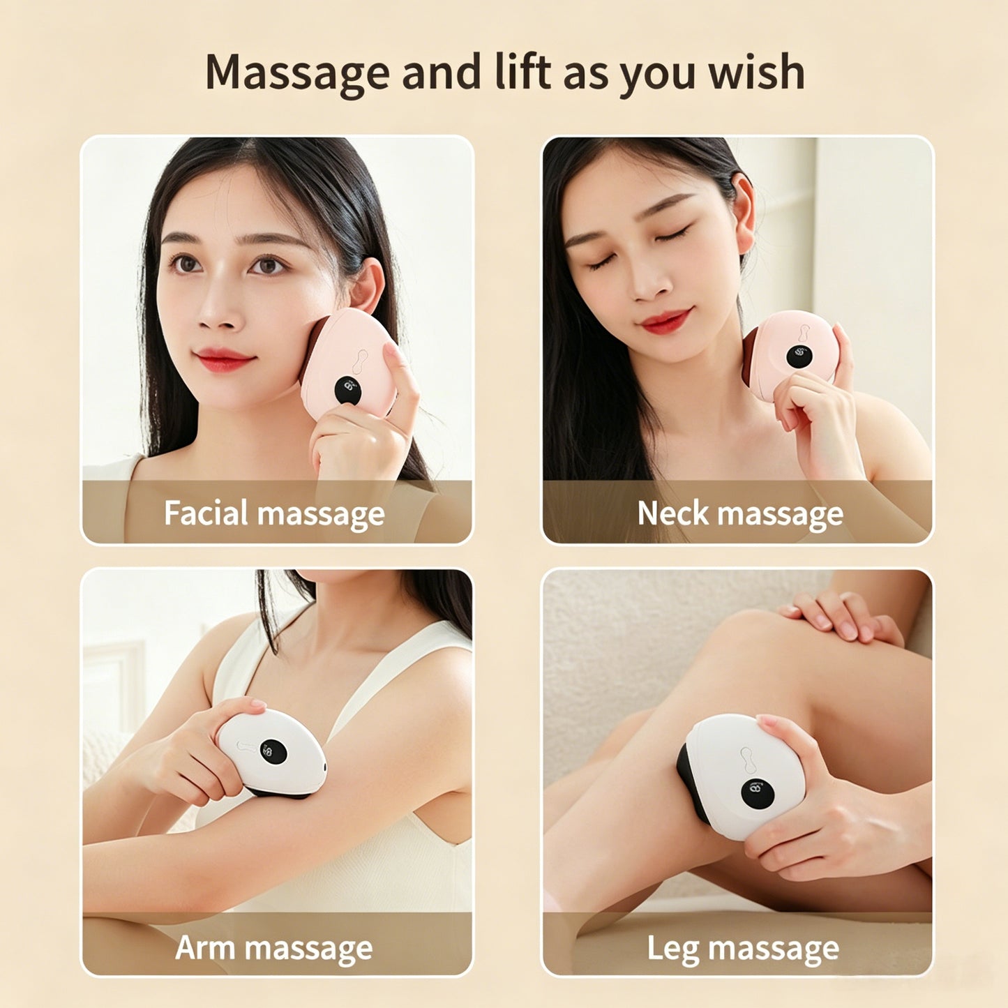 Electric Heating Bian Stone Gua Sha Massager -电动砭石加热刮痧按摩仪