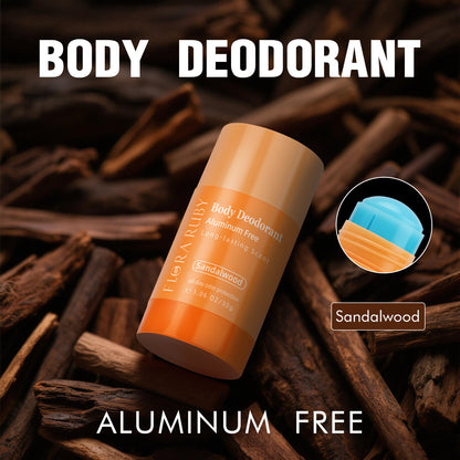Portable Solid Deodorant Stick, Aluminum-Free, Long Lasting & No Residue