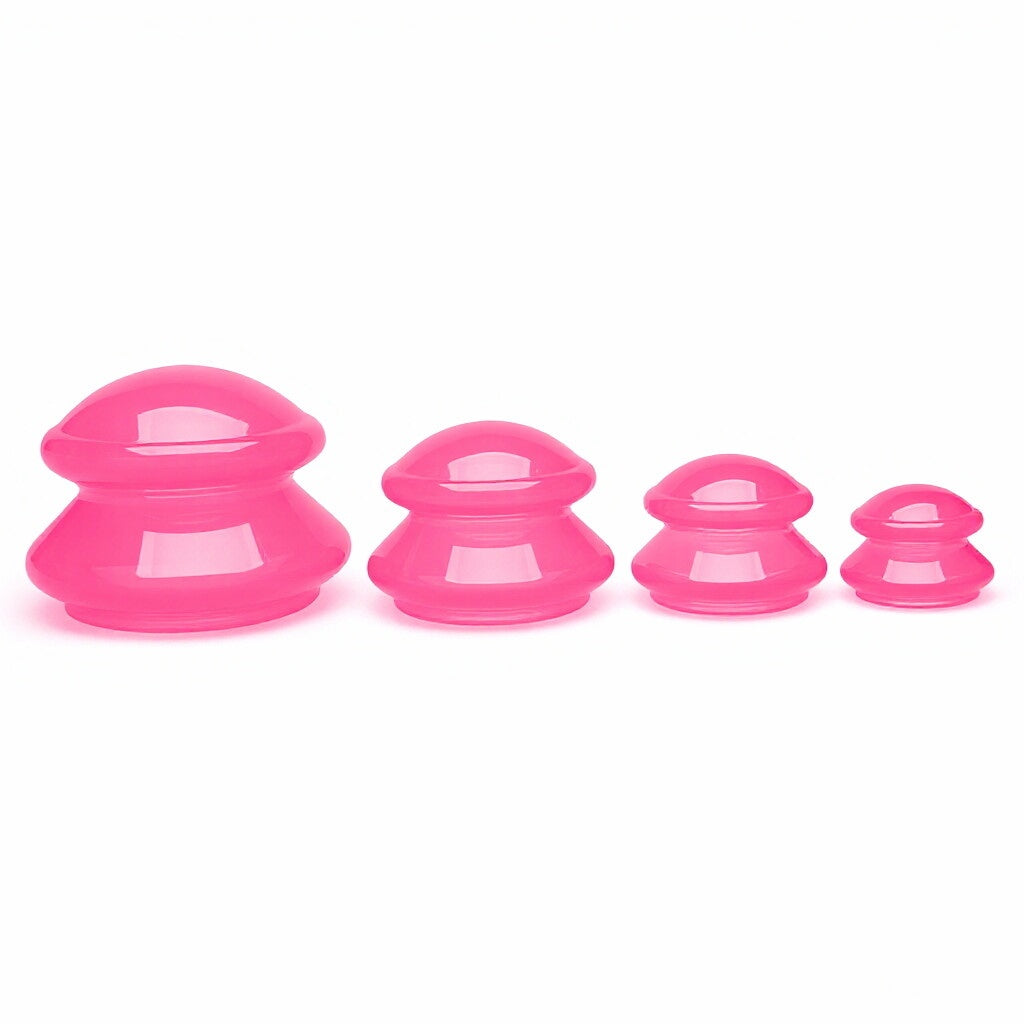 Food Grade Transparent Silicone Cupping Set (4 Cups) -食品级硅胶透明拔罐 (4件套)