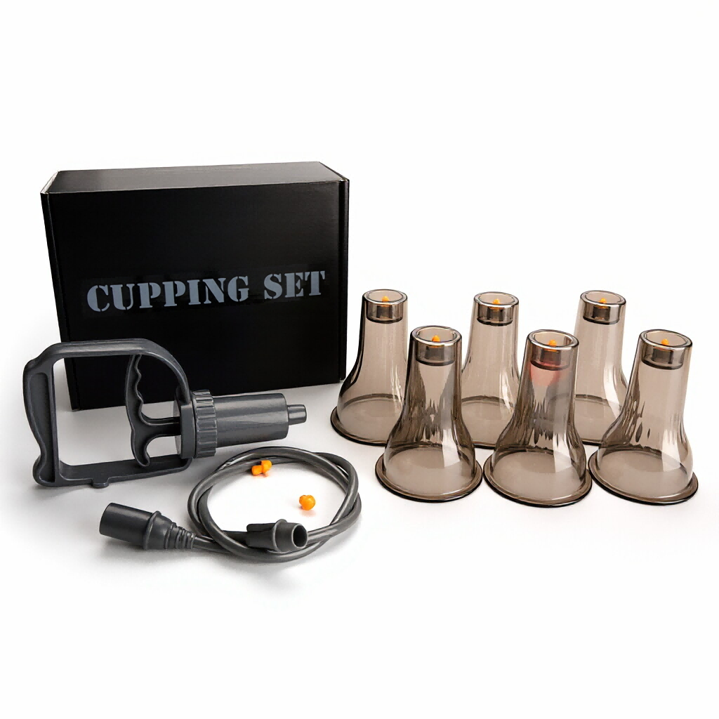 Thickened PC 2-in-1 Gua Sha Cupping Set -加厚PC材质刮痧拔罐套装