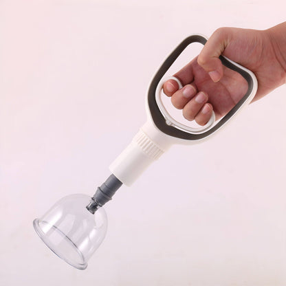 Thicken PS Material Cupping with Pump and Magnets - 礼盒加厚真空抽气式带磁拔罐
