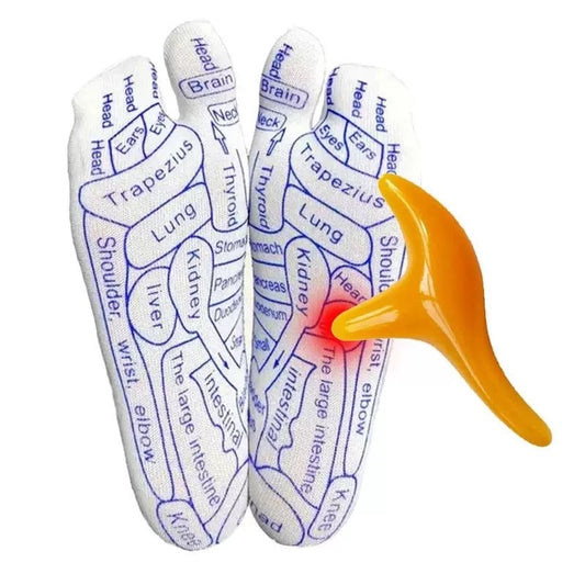 Foot Reflexology Sockets -灰白色足底穴位袜